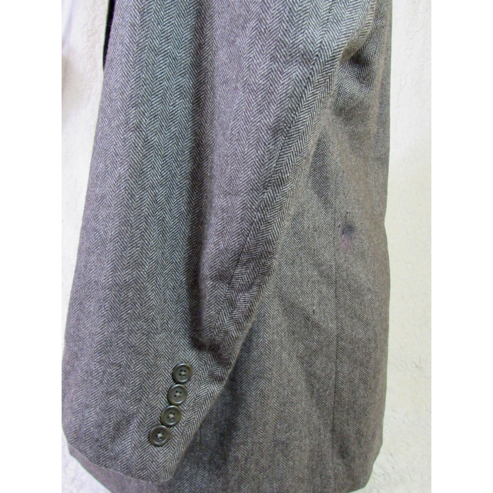 Lauren Ralph Lauren Houndstooth Wool Cashmere Blend Blazer Sz 44L For Macy's - Picture 4 of 14